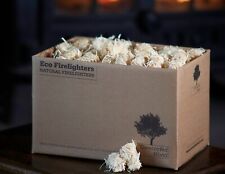 Natural Eco Wood Firelighters - Wood Wool Flame Fire Starters Box of 200