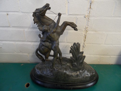 Antique french spelter marley - french,