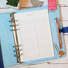 Printed A5 To Do Checklist