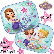 2 x NEW DISNEY Sofia  Window Car Sun Shades UV Blinds Visor Children Kids Baby 