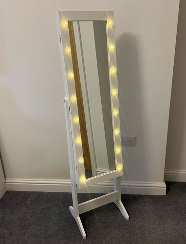 Mirrored jewellery cabinet led - mirrored,