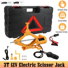 Electric Car Floor Jack - 12V Trailer Scissor Car Jack Stands Kit 3 Ton Vehicle