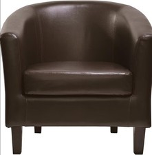 Faux Leather Tub Chair