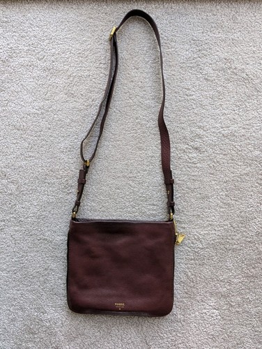 Fossil maroon genuine leather - genuine,