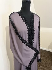Purple abaya with lace
