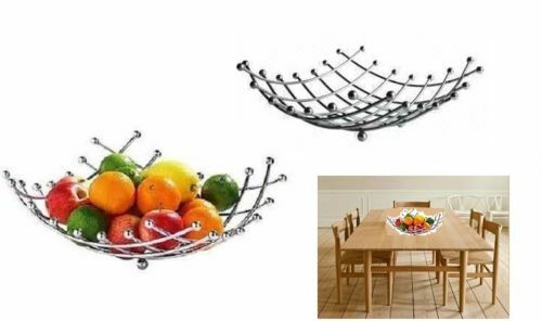 Fruit basket chrome square - fruit,