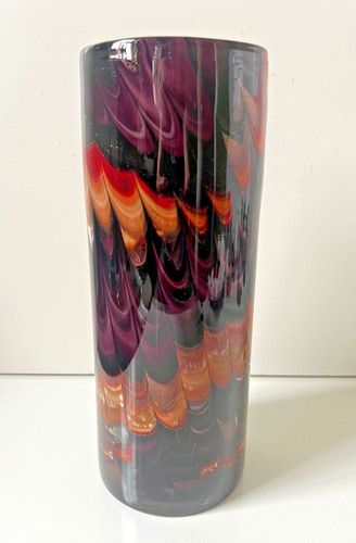 Vintage art glass cylinder - glass,