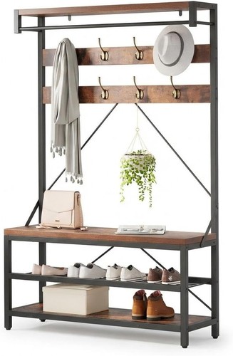 Hall tree with bench - hall, shoe