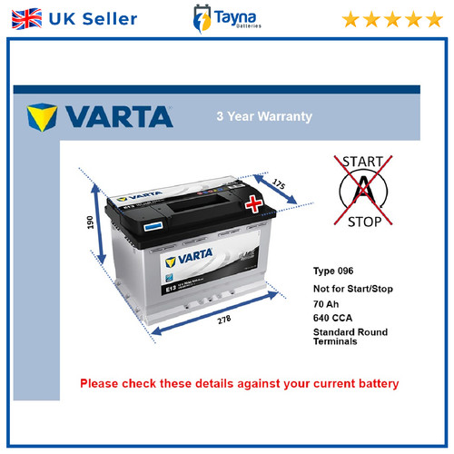 Car battery e13 varta 096 - car,
