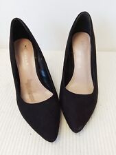 Carvela Faux Suede Black Court Shoes Size 3 EU 36