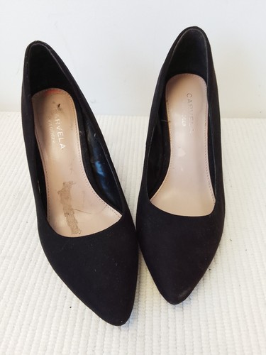 Carvela faux suede black court - carvela,