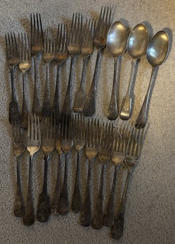 Vintage silver plated forks - vintage,