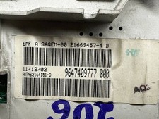 Peugeot 206 CC 2001 Head up display screen ZIR4312