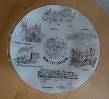 South Devon Commemorative Plate - Featuring 6 Historic Locations (Diameter 25cm)