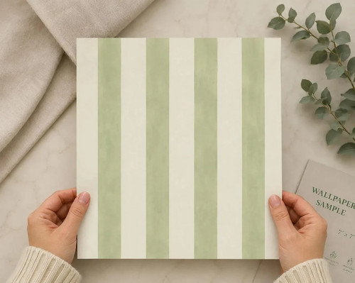 Green striped wallpaper - striped,