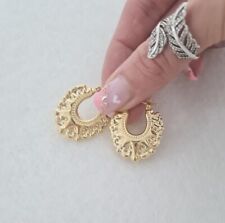 9ct Gold Filled Gypsy Style Creole Hoops, Small 25mm Kids Creole Hoop Earrings