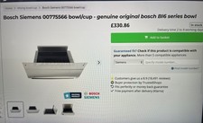 Siemens Warming Drawer bowl