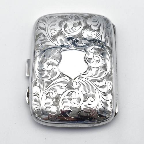 Antique solid silver cigarette - solid,