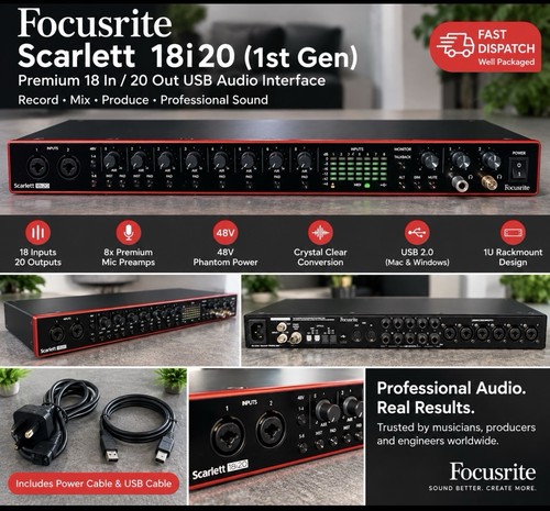 Focusrite scarlett 18i20 - focusrite, 3rd