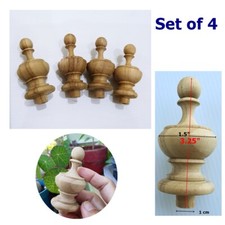 4x3.25" New Wooden Finials