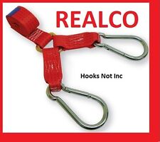RED Y SPEC LIFT DOLLY RECOVERY STRAP (NO RATCHETS OR CARBINE HOOKS)