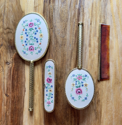 Floral embroidered metal - embroidered,