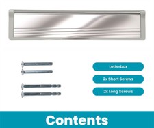 12" Door Letter Box Letterbox, uPVC Wood Composite Doors New ( Slightly Marked )