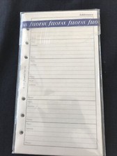 FILOFAX-GREY ADDRESSES-INSERTS No 195-RARE VINTAGE 1986-FULL PACK~Personal Size