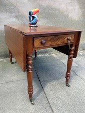 Victorian Mahogany Drop Leaf Table. Furniture/Vintage/Dining/Occasional Table.