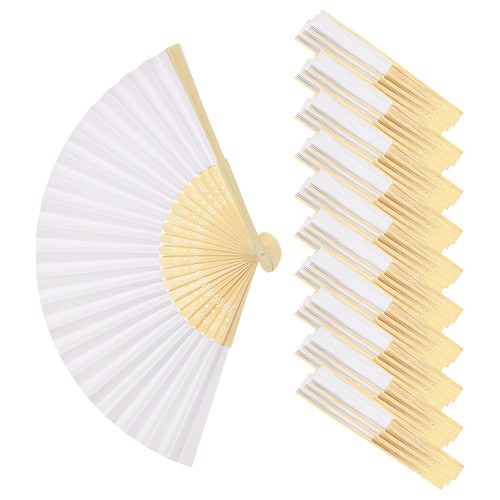30pcs white paper fan folding - 30pcs,