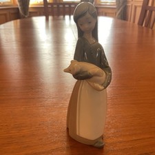 Vintage Lladro Girl With Pig