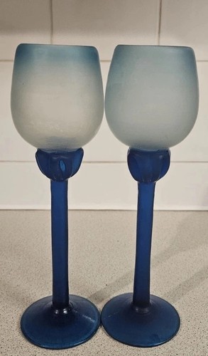 Beautiful pair tall blue - of,