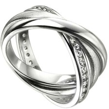 Sterling Silver Russian Wedding Gemstone Ring 925 Hallmarked Size K - S