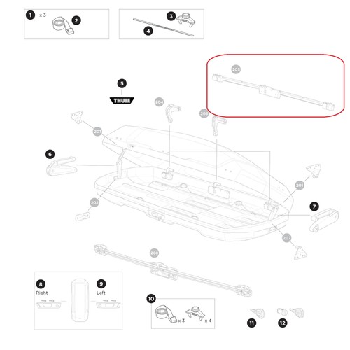 Thule lockbar 900mm - lockbar,