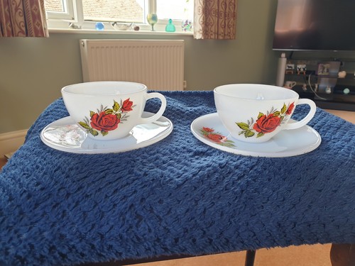 Phoenix opalware cups and - cups,