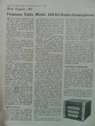 Ferguson radio table - table,