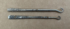 Vintage FANCY Metal Shoe Button Hooks 2pcs ornate victorian style