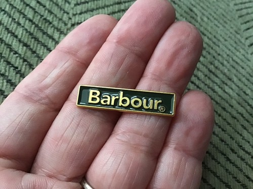 Barbour clothing enamel pin - barbour,