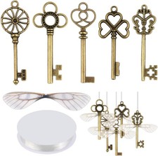 50 Vintage Skeleton Key Charms