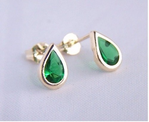 9ct gold small - gold, teardrop