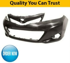 Toyota Yaris Front Bumper Primed Without Pdc & Washer Holes 2011-2014 UK Seller