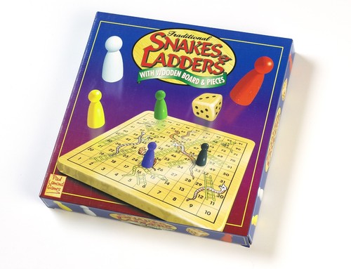 Traditional snakes ladders - &,