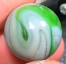 5/8"+ Alley Agate St Marys Busy Swirl With Aventurine Vintage Marbles MM