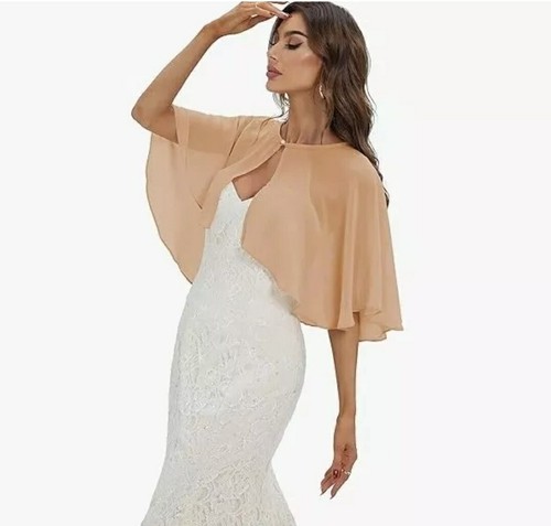 Women evening champagne cape - women,