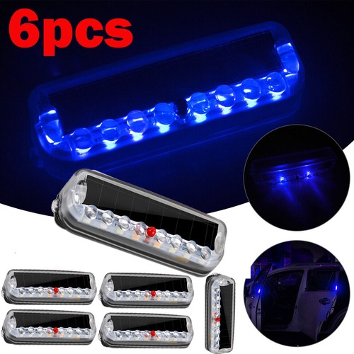 6pc car solar led warning - led,