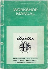 ALFA ROMEO ALFETTA SALOON ORIGINAL 1975 FACTORY DRIVELINE SERVICE MANUAL