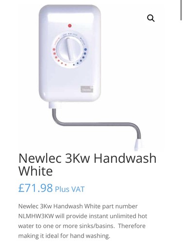 Electric hand wash unit 3kw - hand,