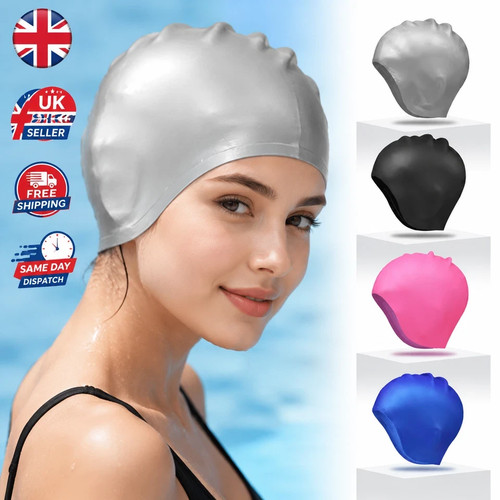 Silicone swimming cap with - cap, ear
