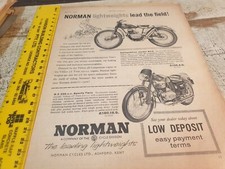 1960 NORMAN B2 B3 Motorcycle Original UK Sales Advert