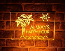 Always Happy Hour Neon LED Bar